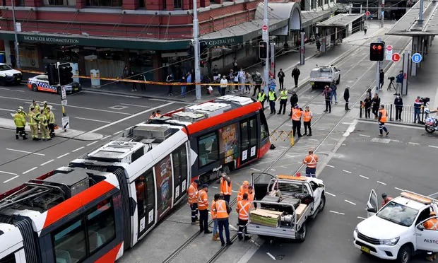 Sydney-Haymarket-Tram-v-Firetruck-Sep2022 Sydney-Haymarket-Tram-v-Firetruck-Sep2022