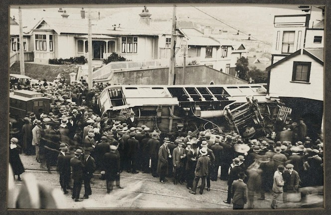 1920 -  runaway tram capsized at Pirie St bend, after driver collapsed; fatal