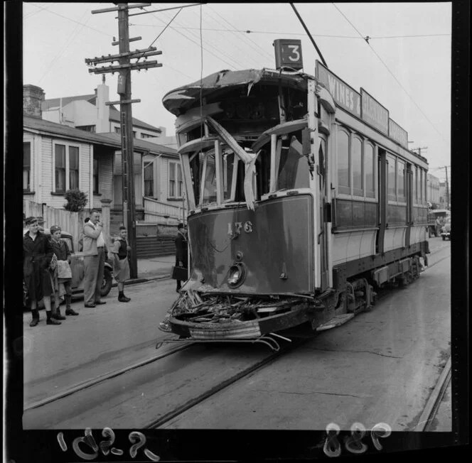 1955 - Kent Tce, tram crash; no injury details